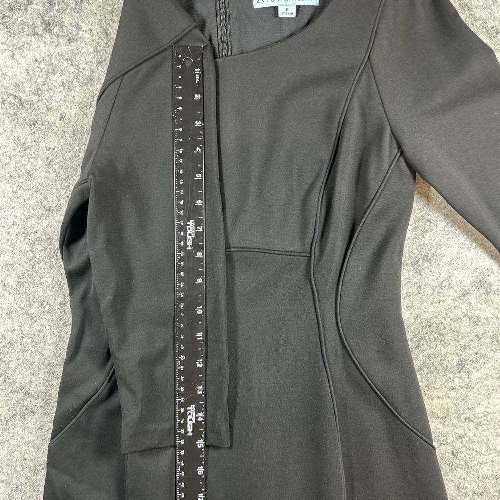 Antonio Melani Pencil‎ Dress Women's 0 Black Bodycon Stretchy Old Money Cocktail - Picture 5 of 9